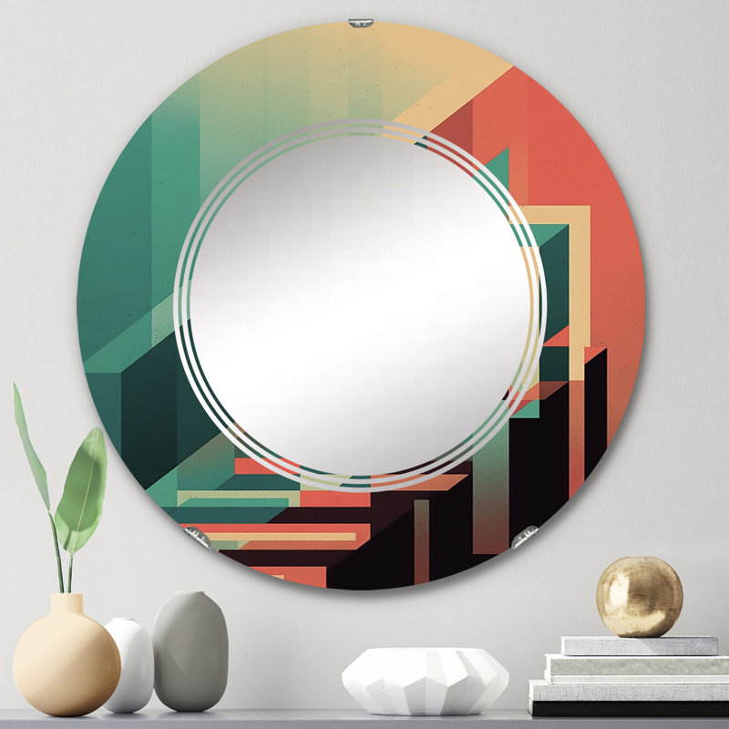 Daceyville - Miroir mural rond moderne, 24 po x 24 po