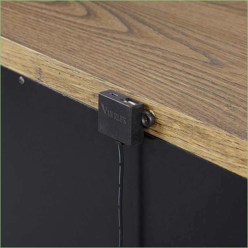 Table de chevet moderne à 2 tiroirs avec port USB et amp; Base en métal - Latté