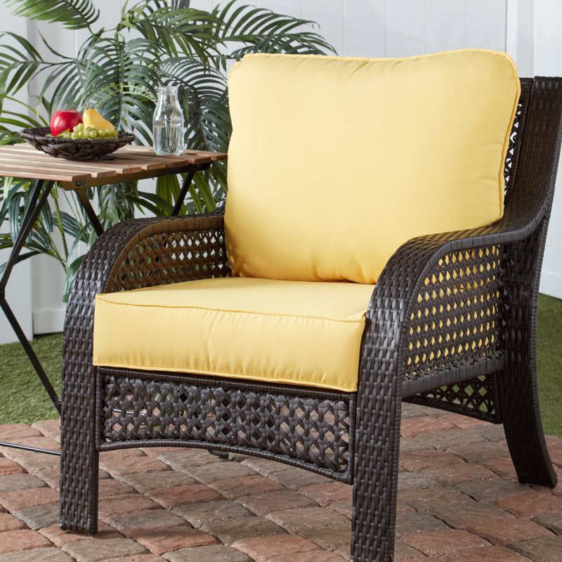 Coussin de siège pour chaise d'extérieur Lester, Rayon de soleil