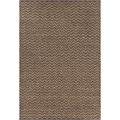 Tapis contemporain brun tissé à la main Foundita Select Kanita