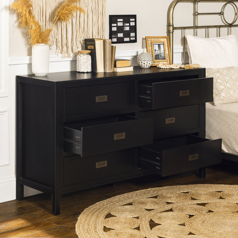 Hivernage 57.17'' W 6 - Drawer Dresser, Black