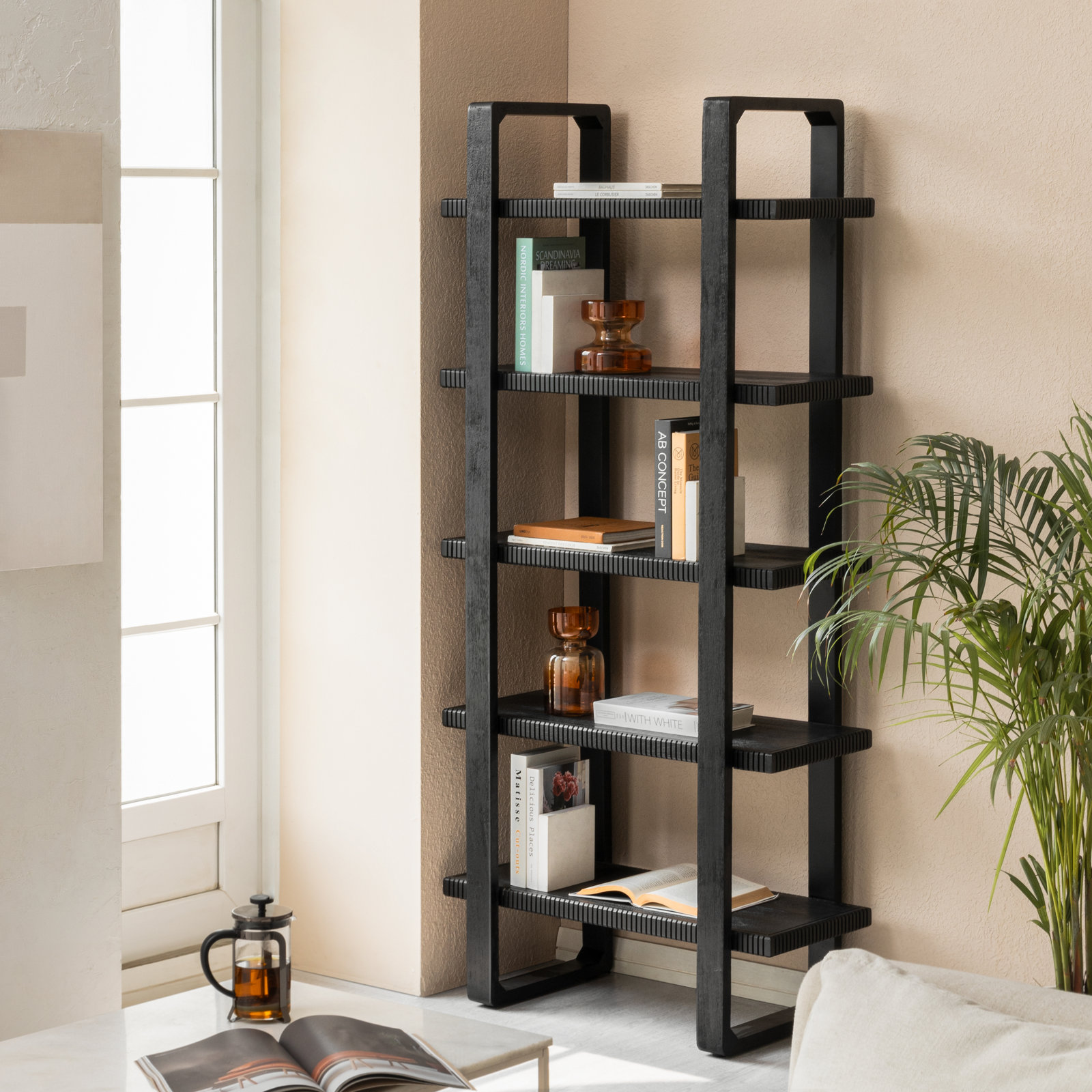 Urbana 32" Mango Bookcase, Black