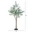5 pi Arbre fruitier artificiel éclairé avec 200 lumières DEL blanc chaud