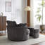 Fauteuil d'appoint pivotant en velours 41 po-248865809