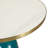 19" Round Side End Table Glass/Sintered Stone Top With Brushed Gold Rim And Tempered Glass Base-109375754-109375757