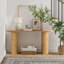 Drusi 60" Burl Wood Waterfall Console Table