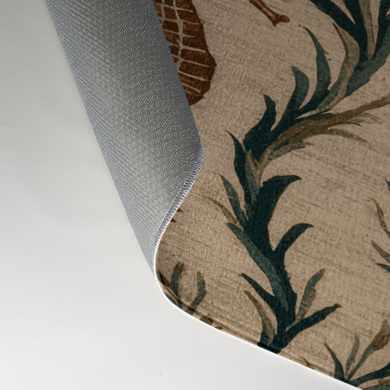 Nature Brown Indoor and Outdoor Area Rug, Rectangle 3' x 5'