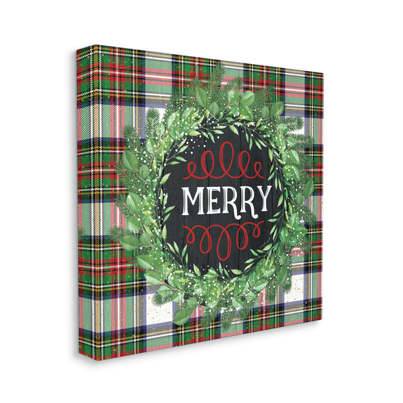 Merry Sentiment Winter, Toile tendue, H 36 po x l 36 po