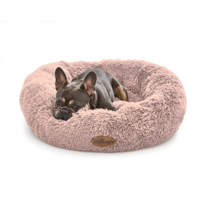 Silentnight Calming Plush Donut Pet Bed, L 21cm H x 85cm W x 85cm D, Natural