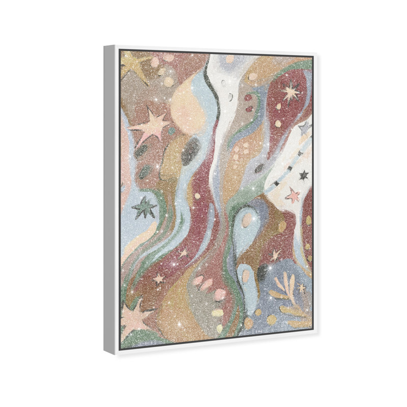 Modern Folk II Canvas Abstract Print by Oliver Gal, Black Frame, 10 x 15, 46"H x 31"W, White Floater Frame