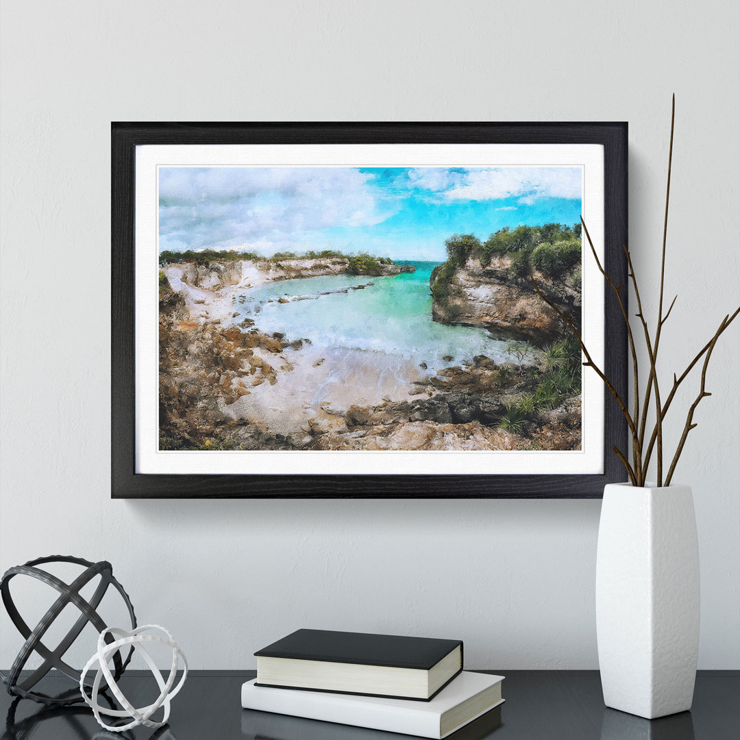 Beach on Nusa Ceningan Island in Indonesia - Picture Frame Painting
