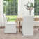 Keaton 21" Wide Modern No Assembly Upholstered Linen Side Dining Chair with Casters