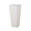 Pot à fleurs effilé en oxyde de magnésium blanc mat L 13 po x l 13 po x H 32,5 po