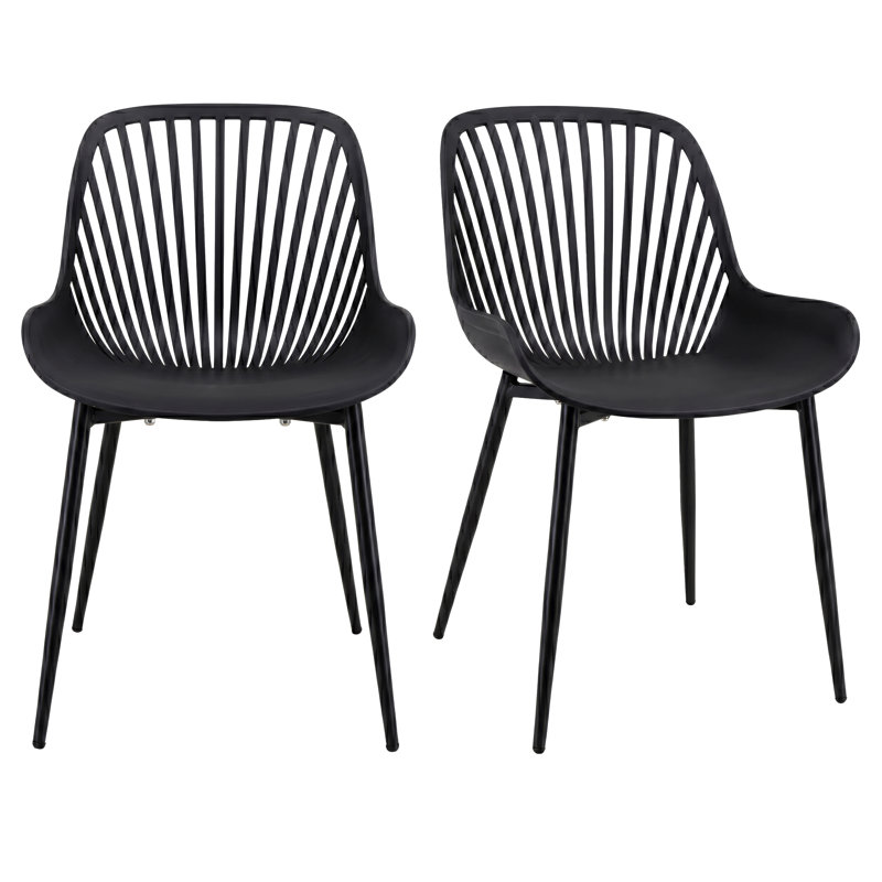 Chaise d'extérieur Adairsville noire, Noir
