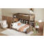 Lit simple superposé au-dessus de grand lit simple avec armoires de rangement et ports USB-1559598317