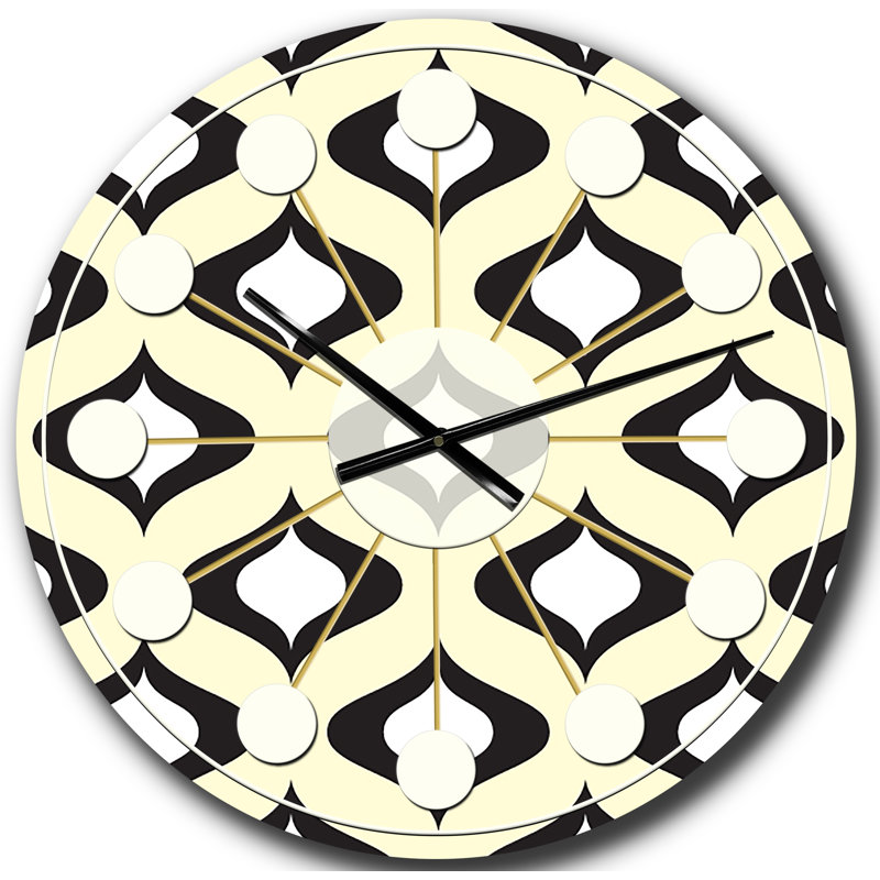 Horloge murale rétro Mid-Century, Grand