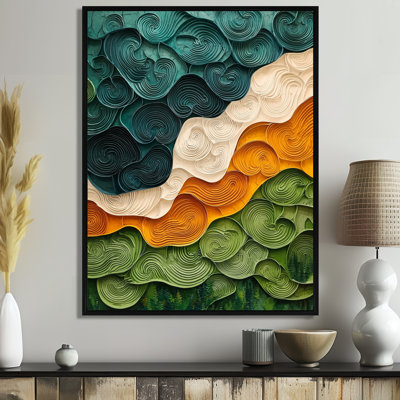 Impression sur toile encadrée Odilo Biomorphism Earth Ephemeral Pathway V - Lyrical Abstraction