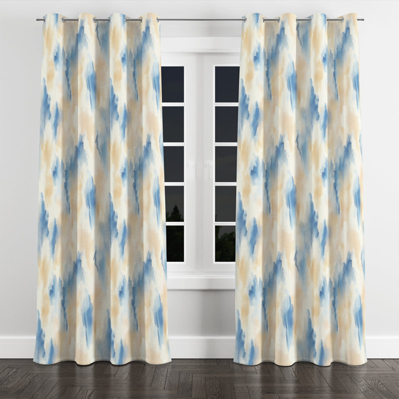Rideau obscurcissant à œillets - 1 panneau Coastal, 52" W x 108" L, Silver Grommets