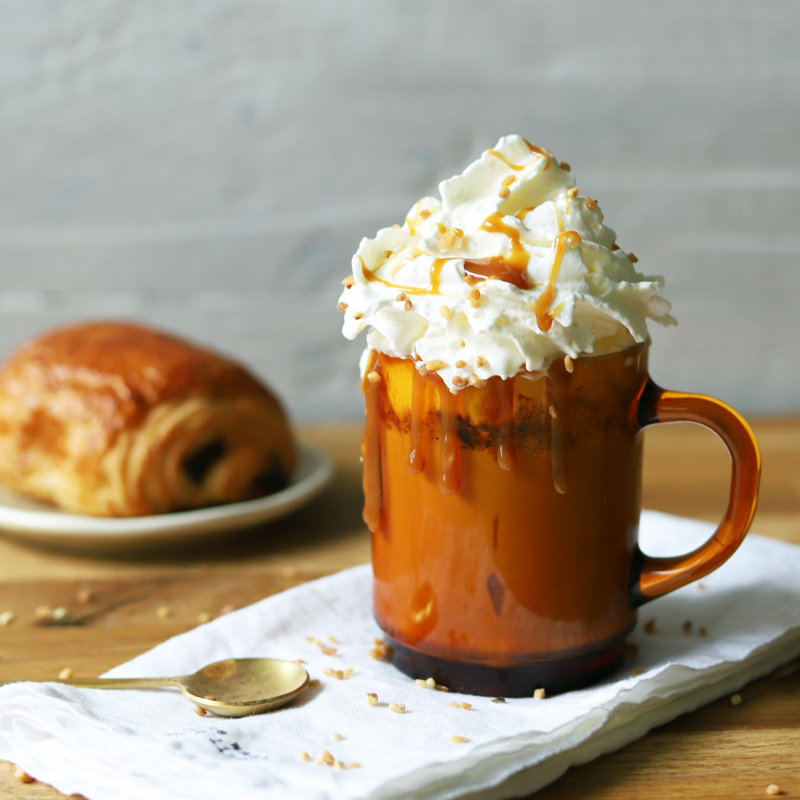 Tasse à café en verre trempé, Ambre