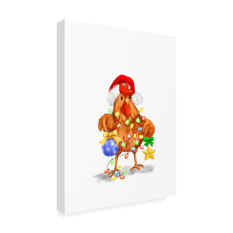 Art sur toile de poule bolognaise bolognaise, H 18 po x l 24 po