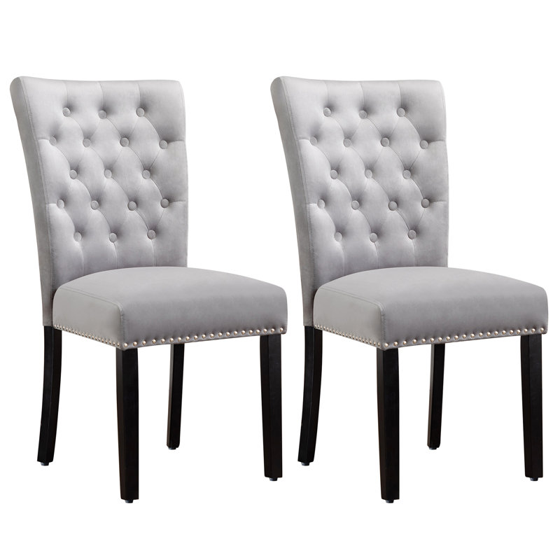 Chaise de salle à manger Amdan, Gris clair