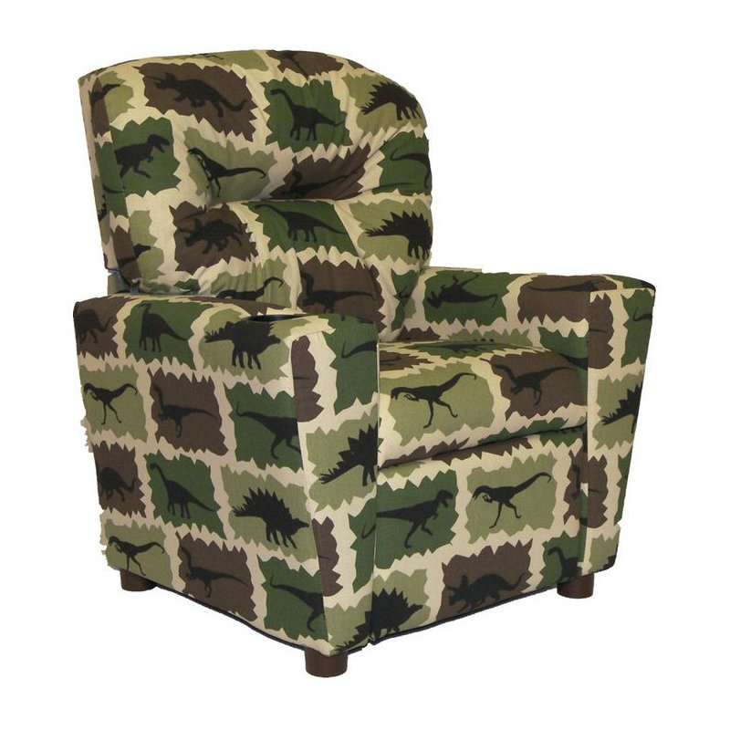 Kids 13'' Recliner Chair and Ottoman, Rex Camo