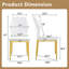 Ensemble de 4 chaises de salle à manger dorées et blanches de 37 pouces de hauteur: dossier ergonomique en polyuréthane, combinant confort et style. Mélange parfaitement confort et élégance, ajoutant plus de confort et de style à l'heure du repas.