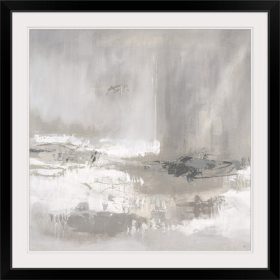 «Entre les couches», reproduction d'art en gris / blanc