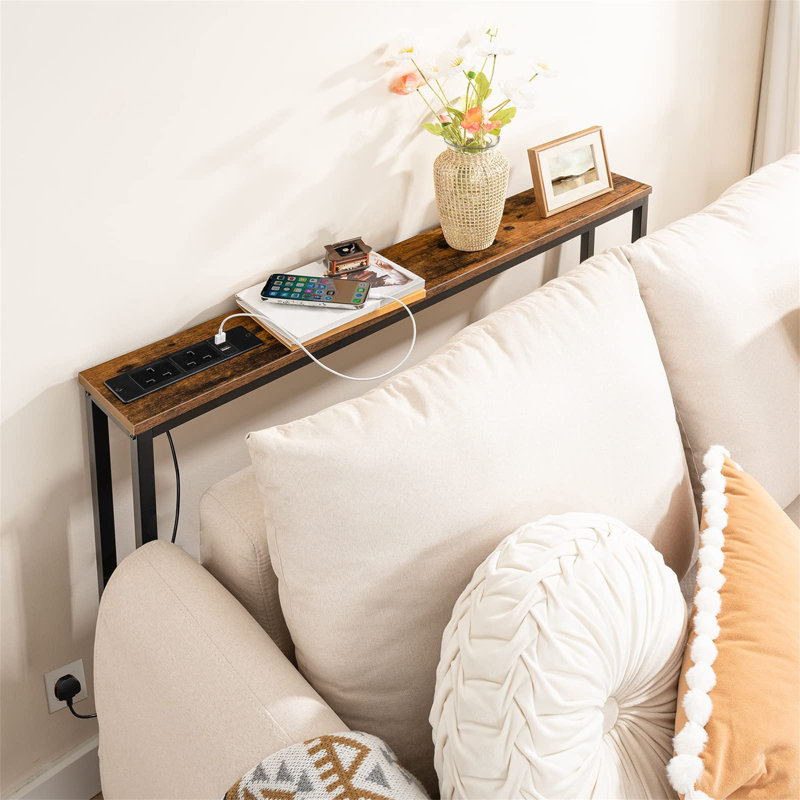 Annam 100cm Console Table, Brown, Black
