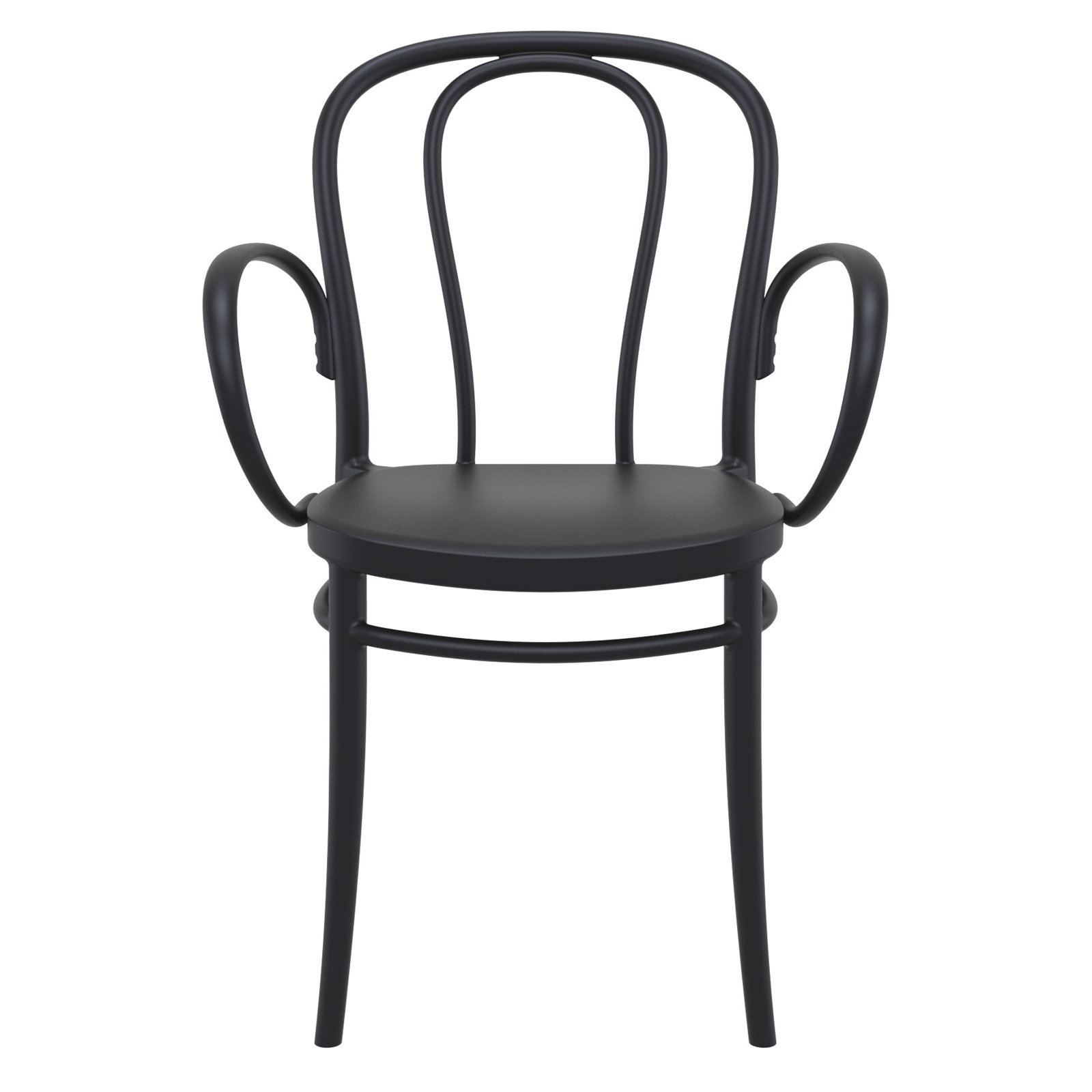 Farrah Stackable Patio Armchair, Black