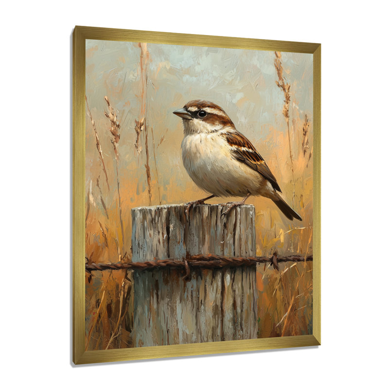 Futrell - Animals Wall Art Living Room, H 32 po x l 16 po, Reproduction encadrée sans passe-partout, Doré