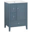 Ensemble de meuble-lavabo autoportant 24 po avec lavabo en céramique intégré, portes et tiroirs à fermeture en douceur, tiroir de rangement inférieur et support de porte intérieure 24 po-129764426-129764424