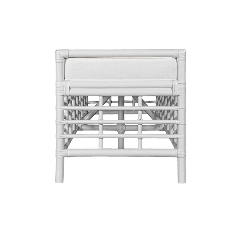 Luna Upholstered Bench, White