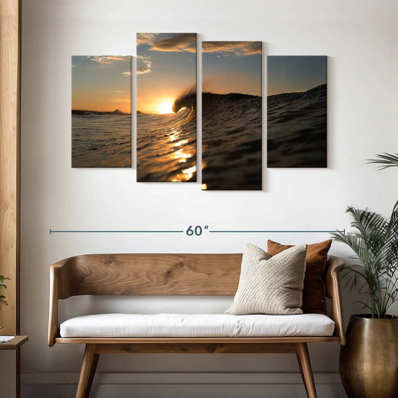 Gillard Golden Sunrise - Vague d'océan, H 32 po x l 52 po