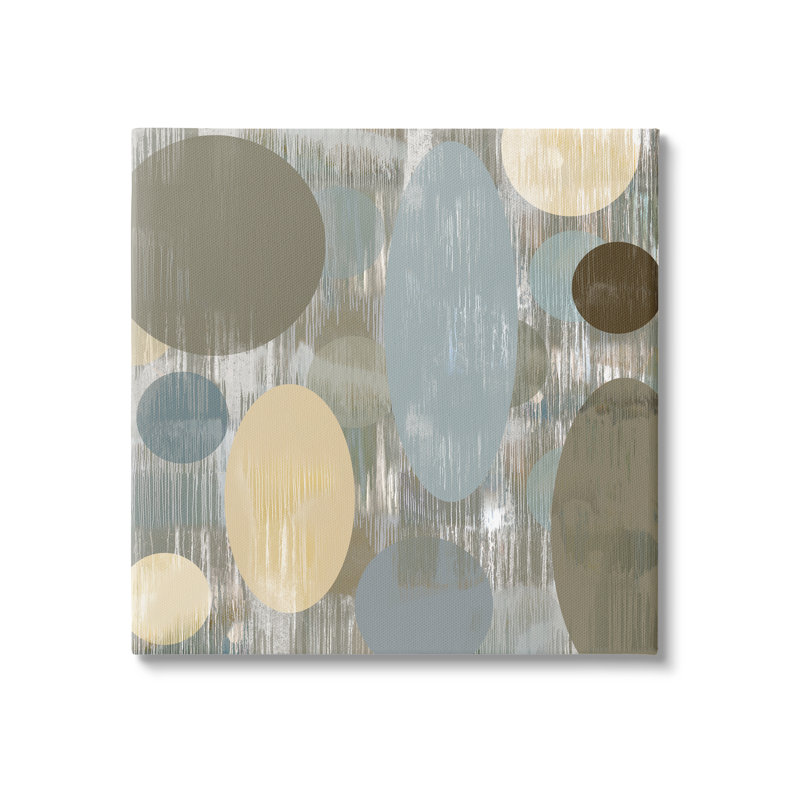 «Stupell Industries Modern Ovals Abstraction», art mural sur toile par Brent Nelson, H 24 po x l 24 po x P 1,5 po