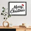 Art mural rétro noir encadré «Merry Christmas», impressions de style rétro-1142733725