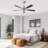 52" Dimmable 3CCT LED Ceiling Fan with Remote Control 6 Speeds Reversible DC Motor Timer 4"/10" Downrods-1616357913