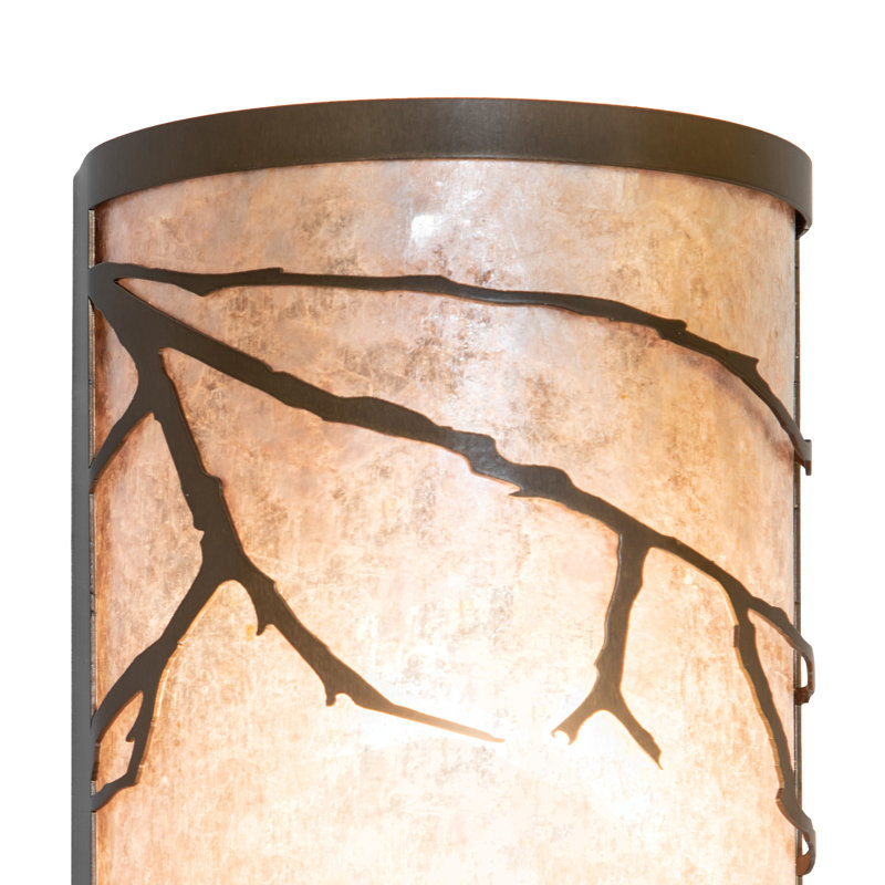 6" Wide Branches Left Wall Sconce, Antique Copper, 16" H x 6" W x 4" D