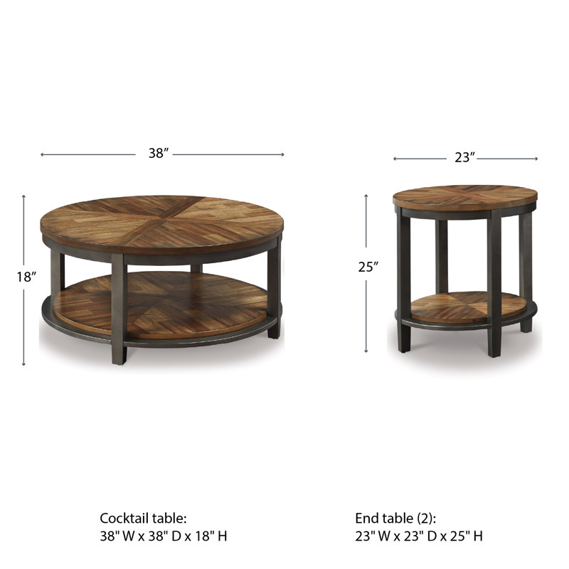 Richville 3 - Piece Living Room Table Set
