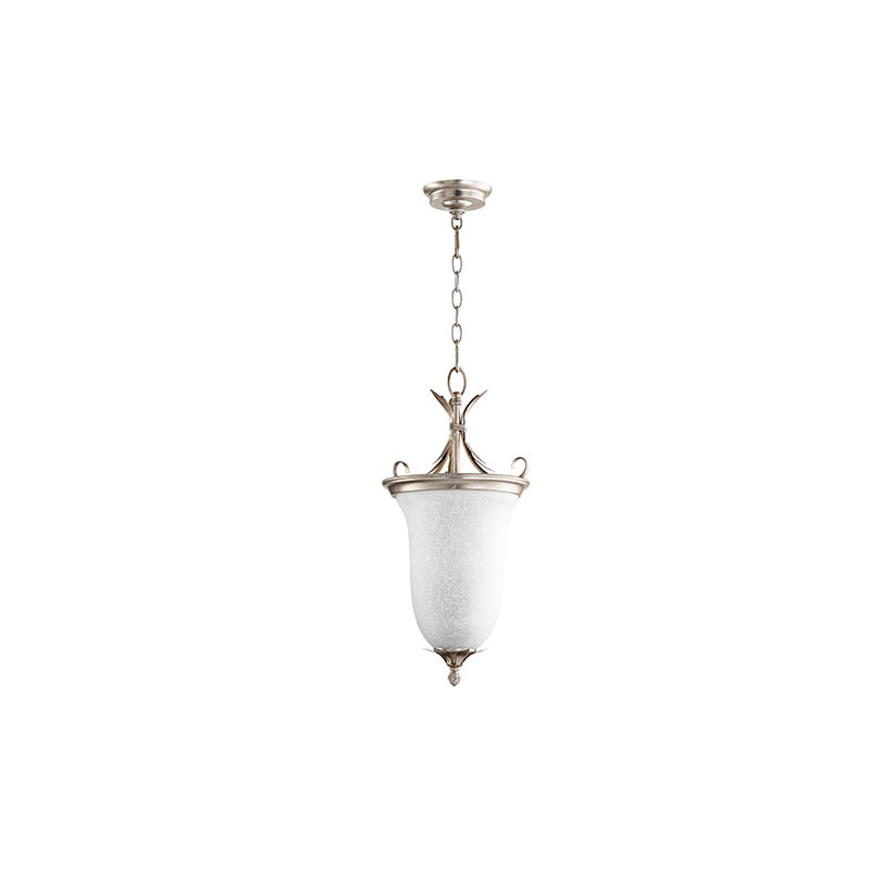 2 - Light Urn Pendant, Aged Silver Leaf