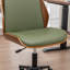 Chaise de bureau rembourrée en similicuir Bryonie-340057853