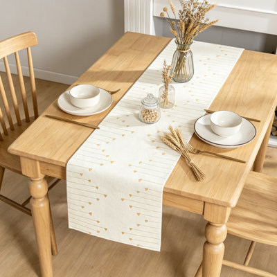 Boho Table Runner For Farmhouse Rustic Decor, Macrame Burlap Style Kitchen Dining Table Decoration For Home Party
