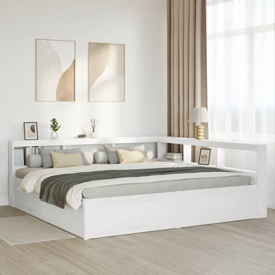 Solid Wood Storage Bed