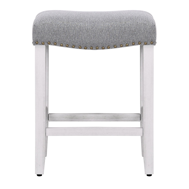 Ileana Upholstered Counter Stool with Solid Wood Frame
