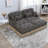 Modular Deep Seat Sofas, Chenille Leopard Modern Loveseat For Home