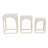 Cole And Grey Metal Nested Side End White Accent Table With Arched Cutouts Set