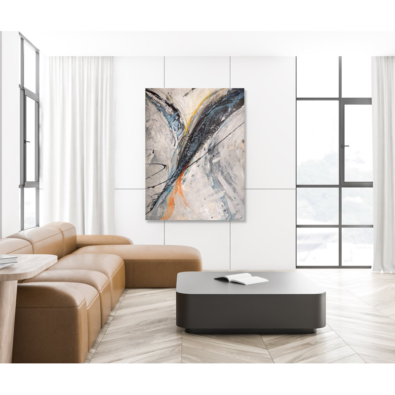 Convergence - Artist Enhanced Canvas Print, Brown Framed Canvas, 61.5" H x 41.5" W x 1.75" D