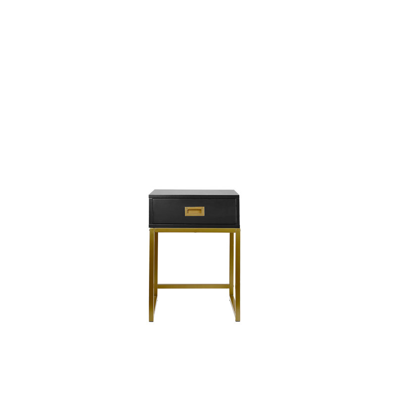 Cheryll 40cm W Bedside Table, Black