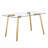 Modern Minimalist Rectangular Dining Table Tempered Glass Top Golden Metal Legs-656007803-678372465