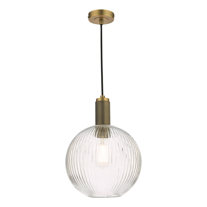 1 - Light Pendant, Natural Brass